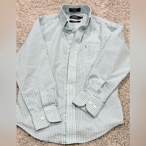 Boys Izod Dress Shirt Mint Green Check